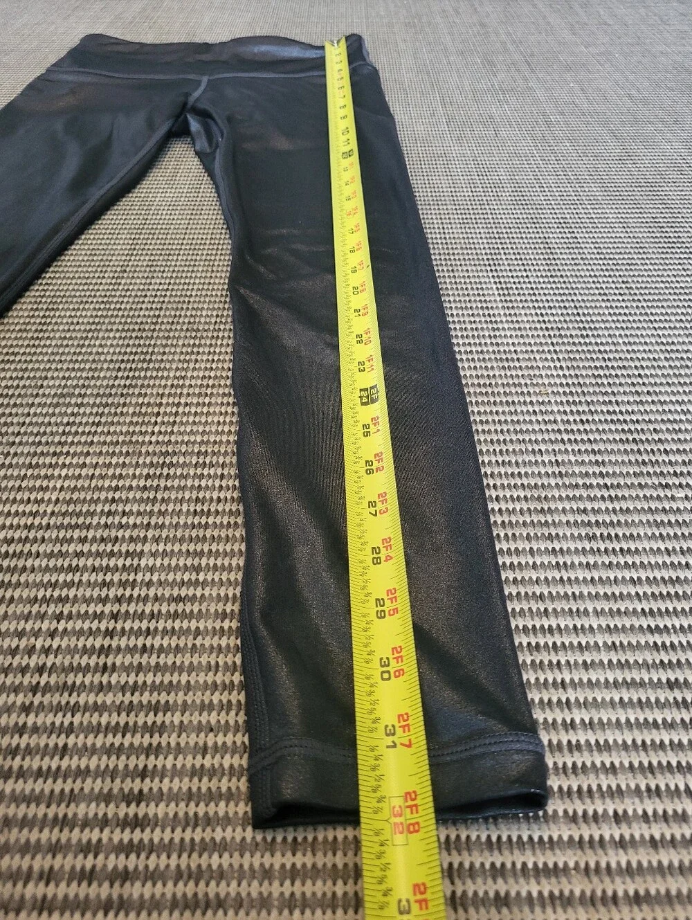 Athleta Elation Shimmer Tight Leggings XS Black Powervita High Rise